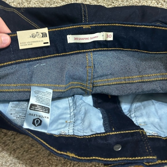 NWT Levi's 311 Shaping Skinny jeans Darkest Sky Dark Wash Cotton Stretch Size 30 - Picture 7 of 11